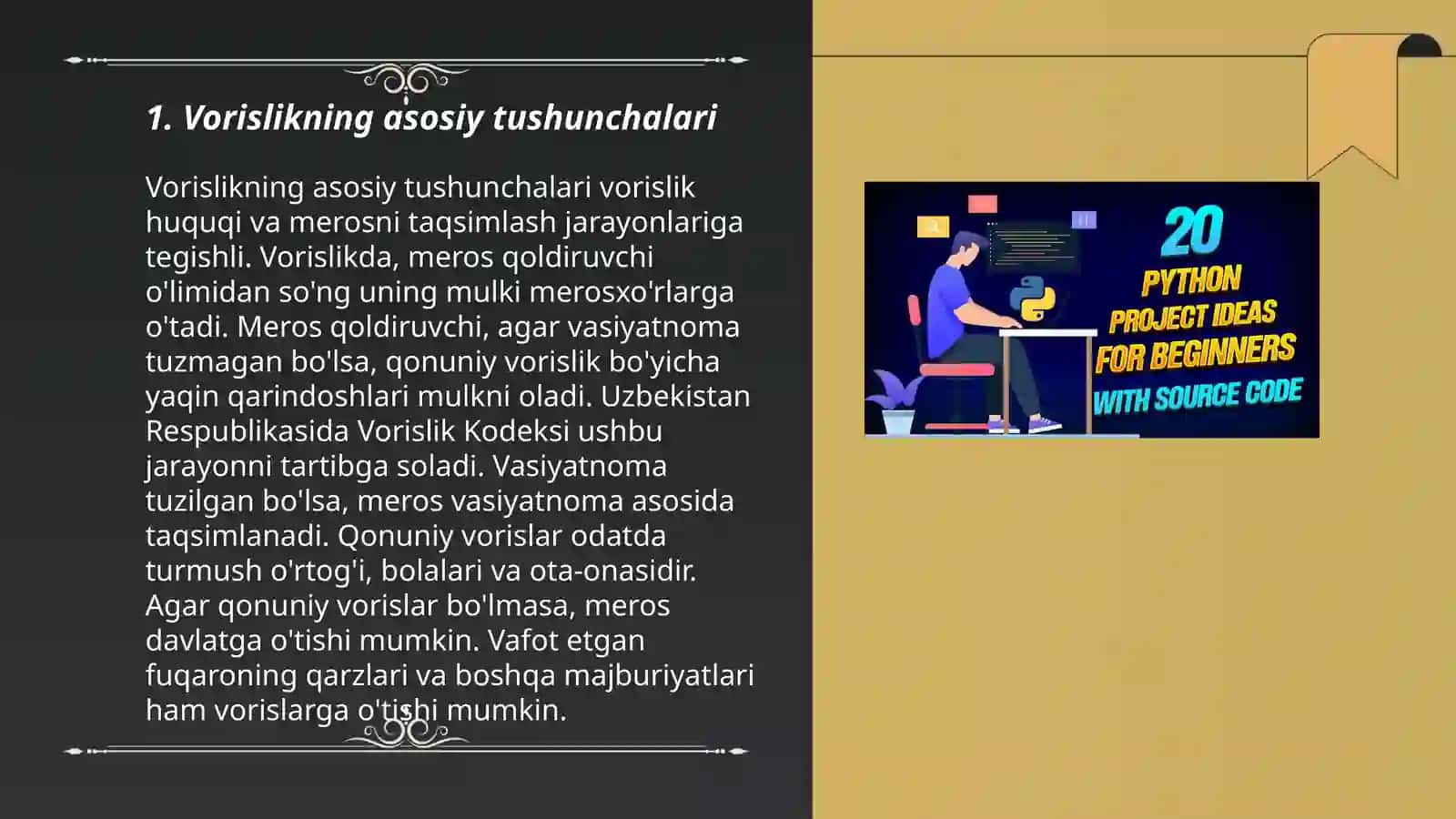 Python dasturlash tilida vorislik va polimorfizm 3