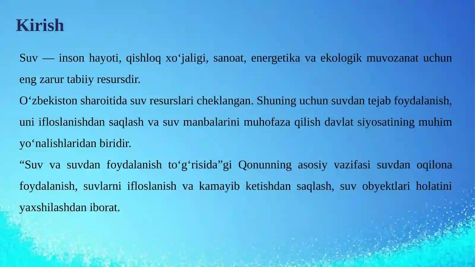 Suv va suvmanbalarini muhofaza qilish talablari 3