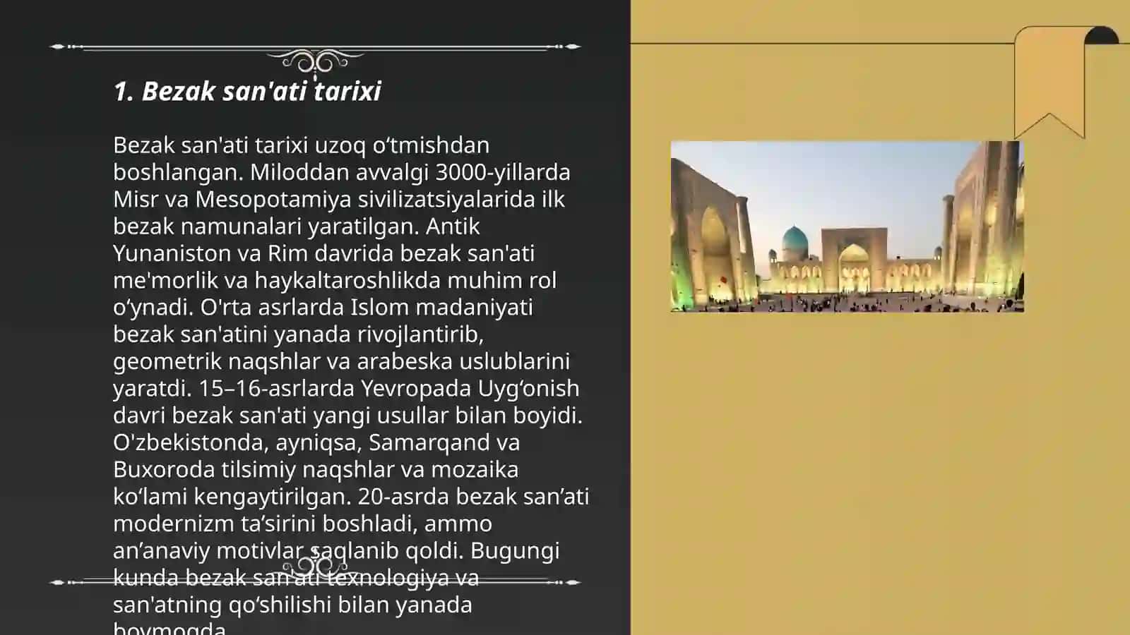 Bezakning tarixiy rivojlanishi 3