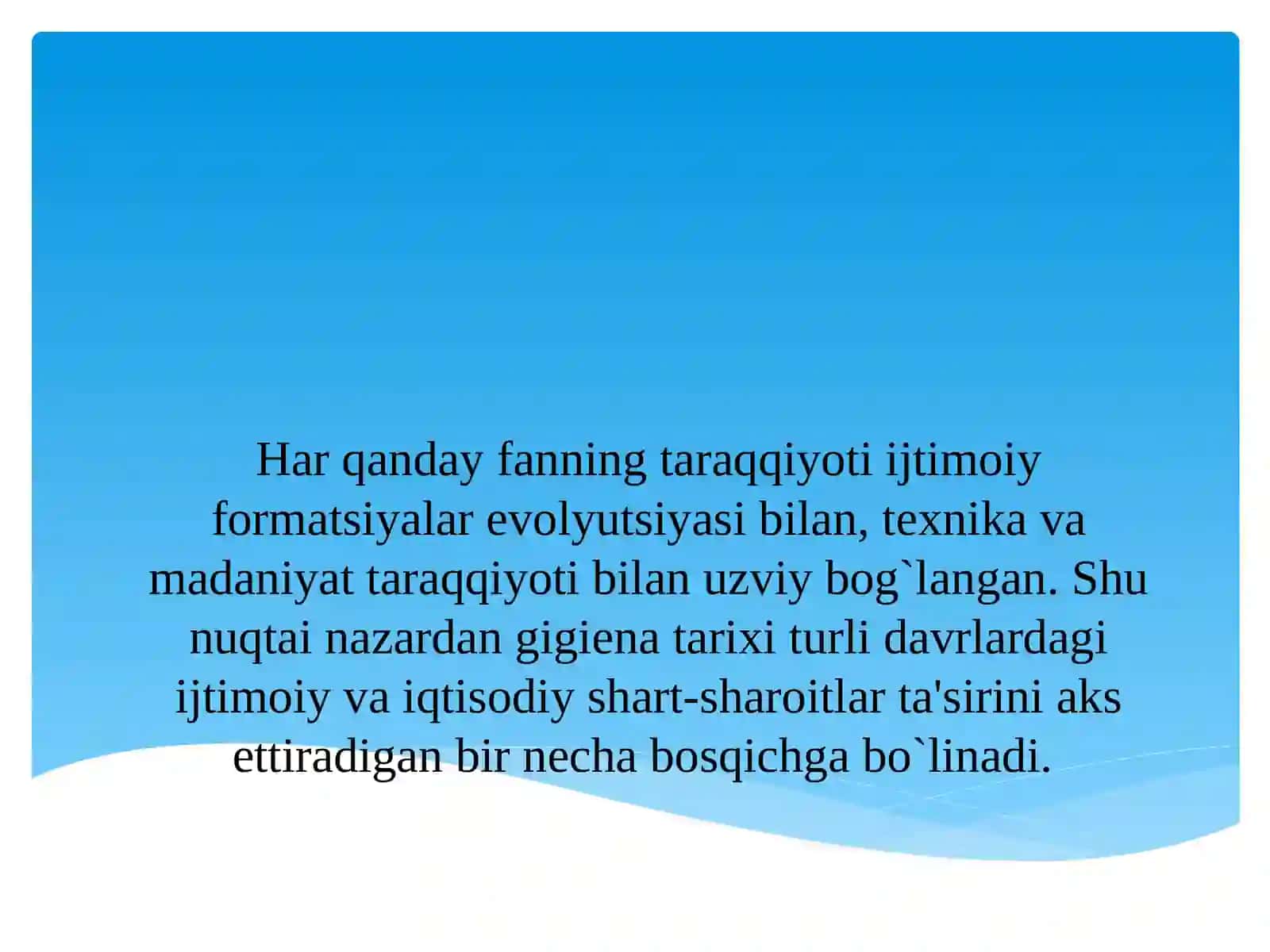 Gigiеnaning rivojlanishi tarixi 3