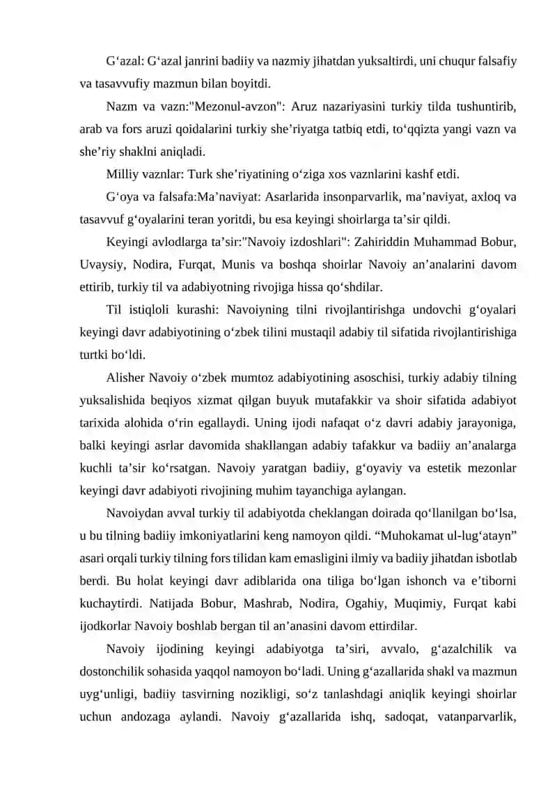 ALISHER NAVOIY IJODINING KEYINGI DAVR ADABIYOTIGA TA’SIRI. 3