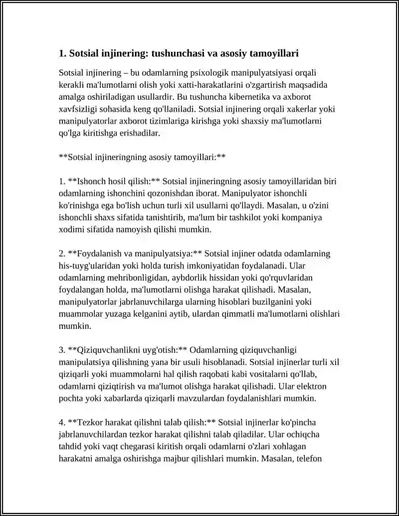Sotsial injinering: tushunchasi va asosiy tamoyillari 3