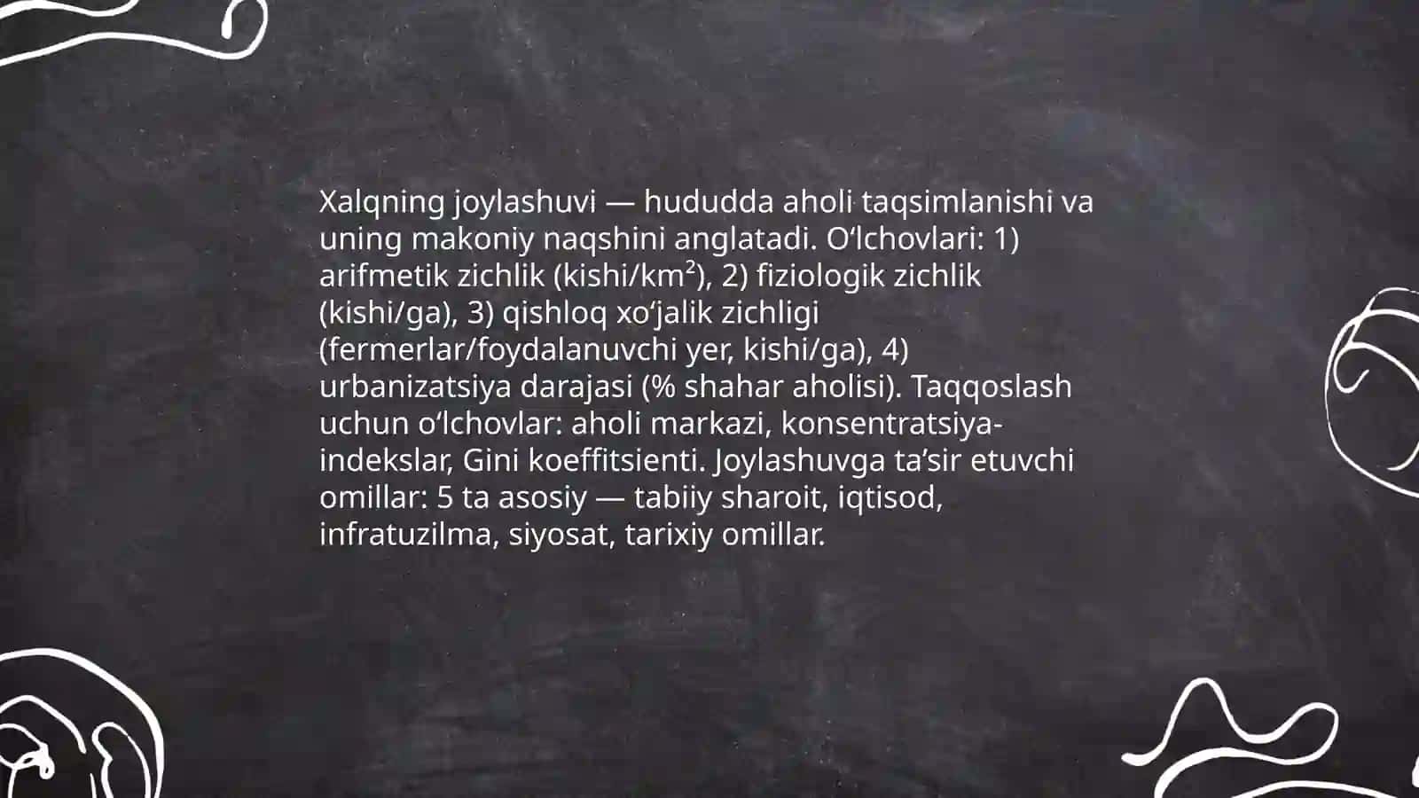 Xalqning joylashuvi va urbanizatsiya 3