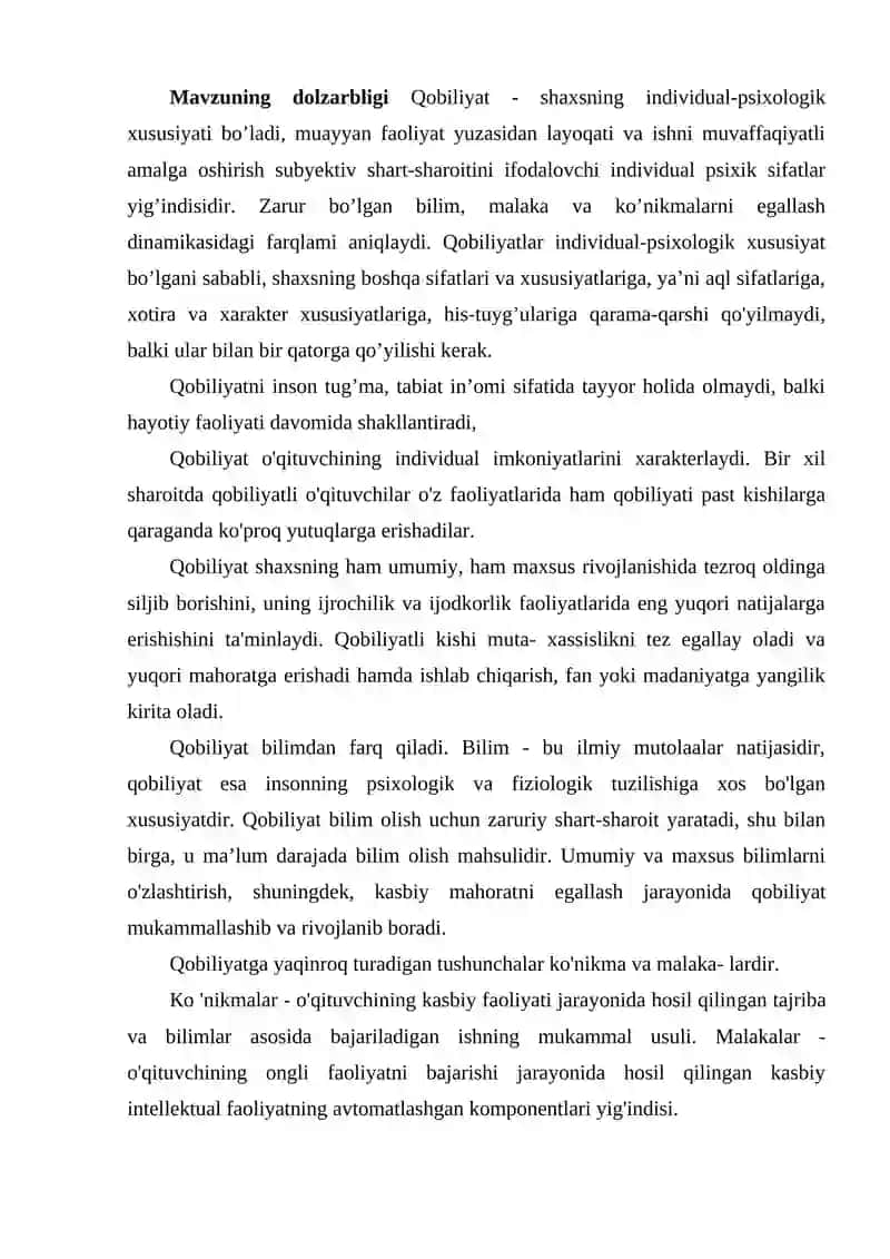O’qituvchining andishalilik, bag’rikеnglik, samimiylik va boshqa sifatlari 3
