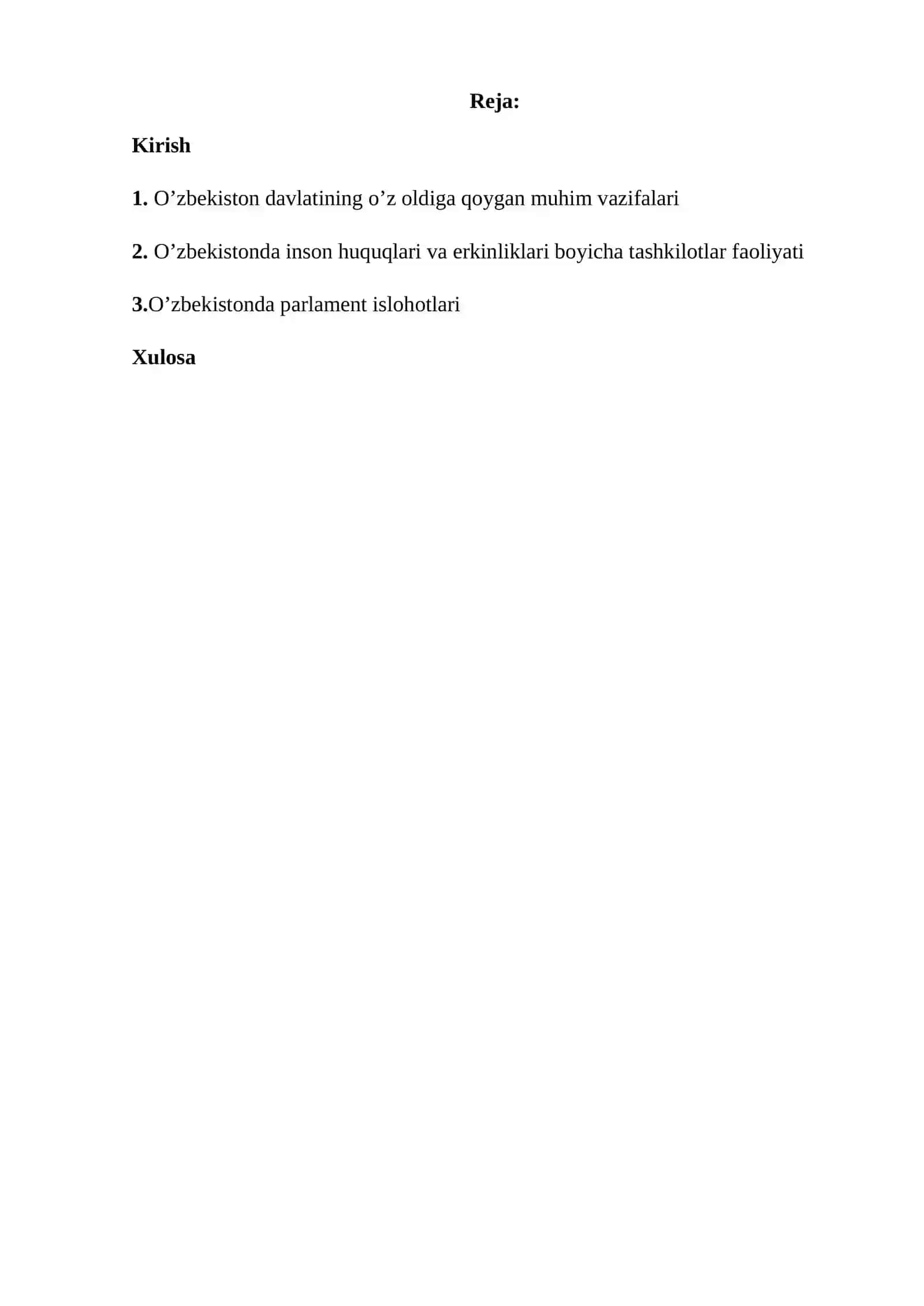 O`zbekistonda inson huquqlari va erkinliklari kafolatining yaratilishi 3