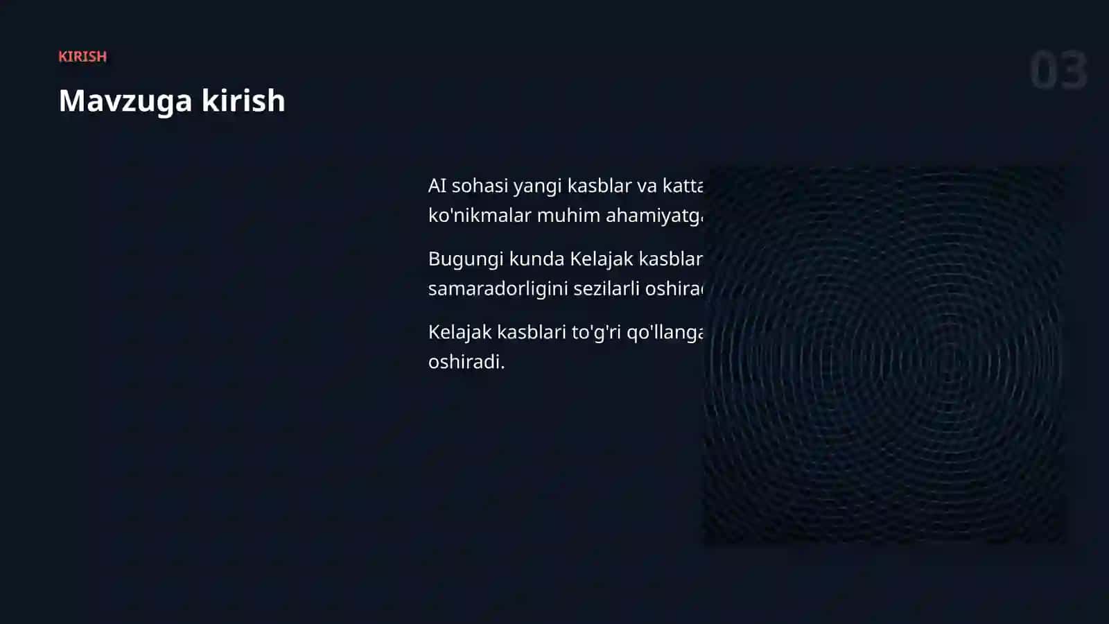 AI KASBLARI VA KO'NIKMALAR 3