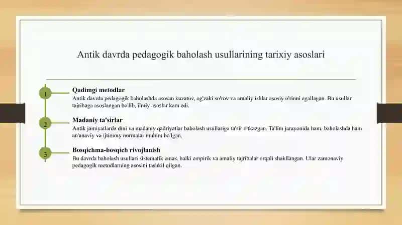 Antik va o'rta asrlarda pedagogik kvalimetriya 3