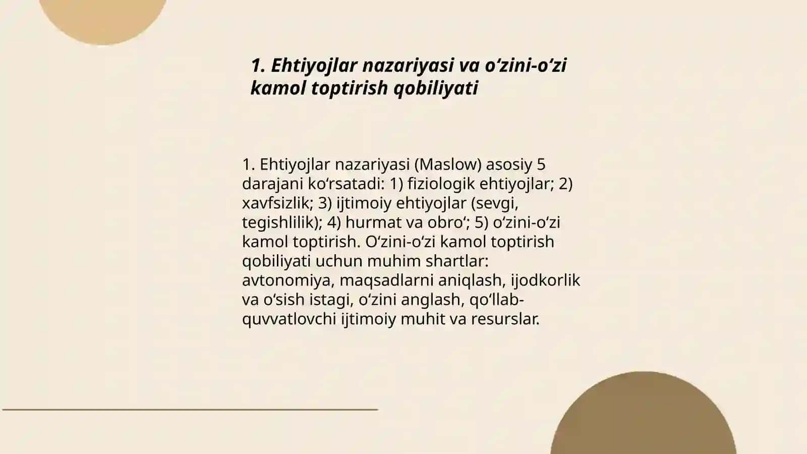 Ehtiyoj va shaxsning o‘zini-o‘zi kamol toptirish qobiliyati 3