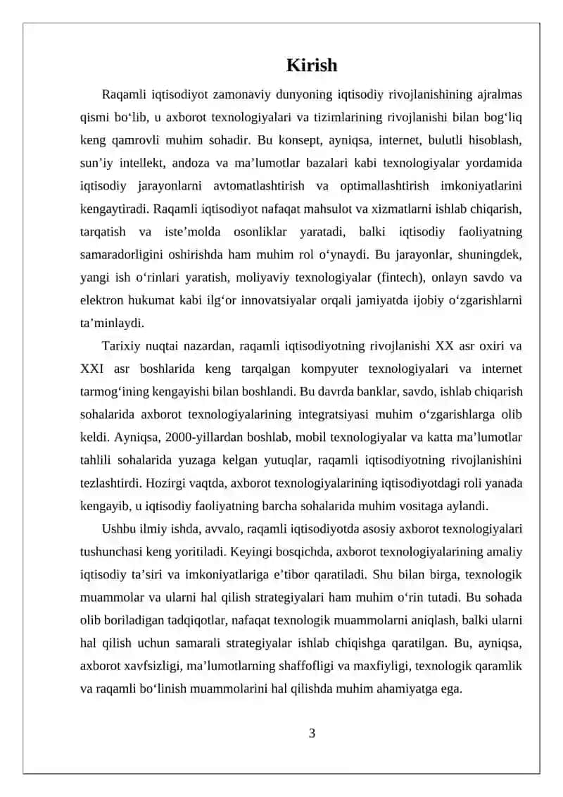 Raqamli iqtisodiyotda axborot texnologiyalari va tizimlari 3
