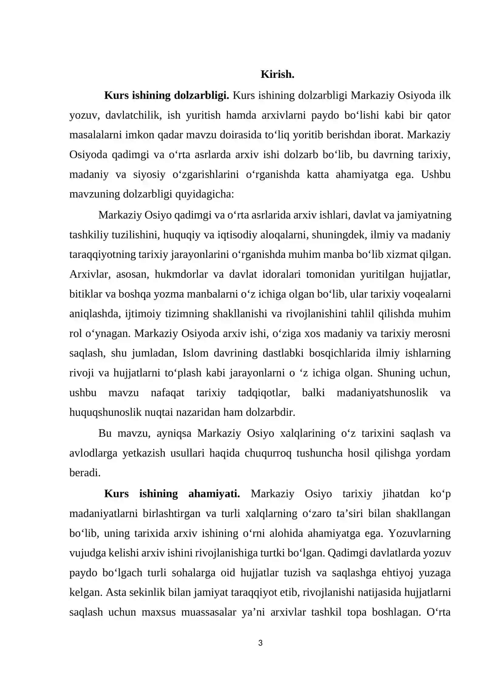 MARKAZIY OSIYODA QADIMGI VA O‘RTA ASRLARDA ARXIV ISHI 3