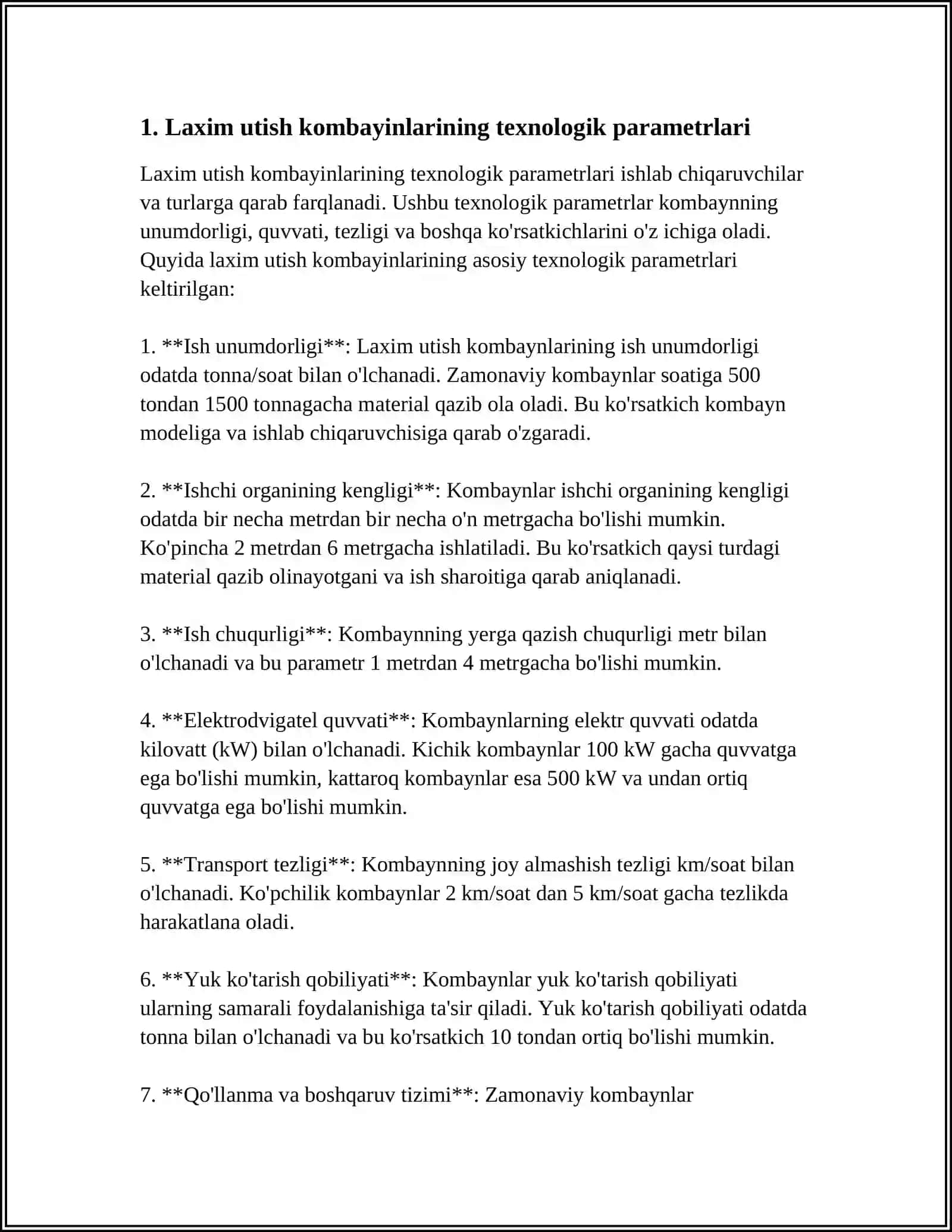 LAXIM UTISH KOMBAYINLARINING UNUMDORLIGINI HISOBLASH 3