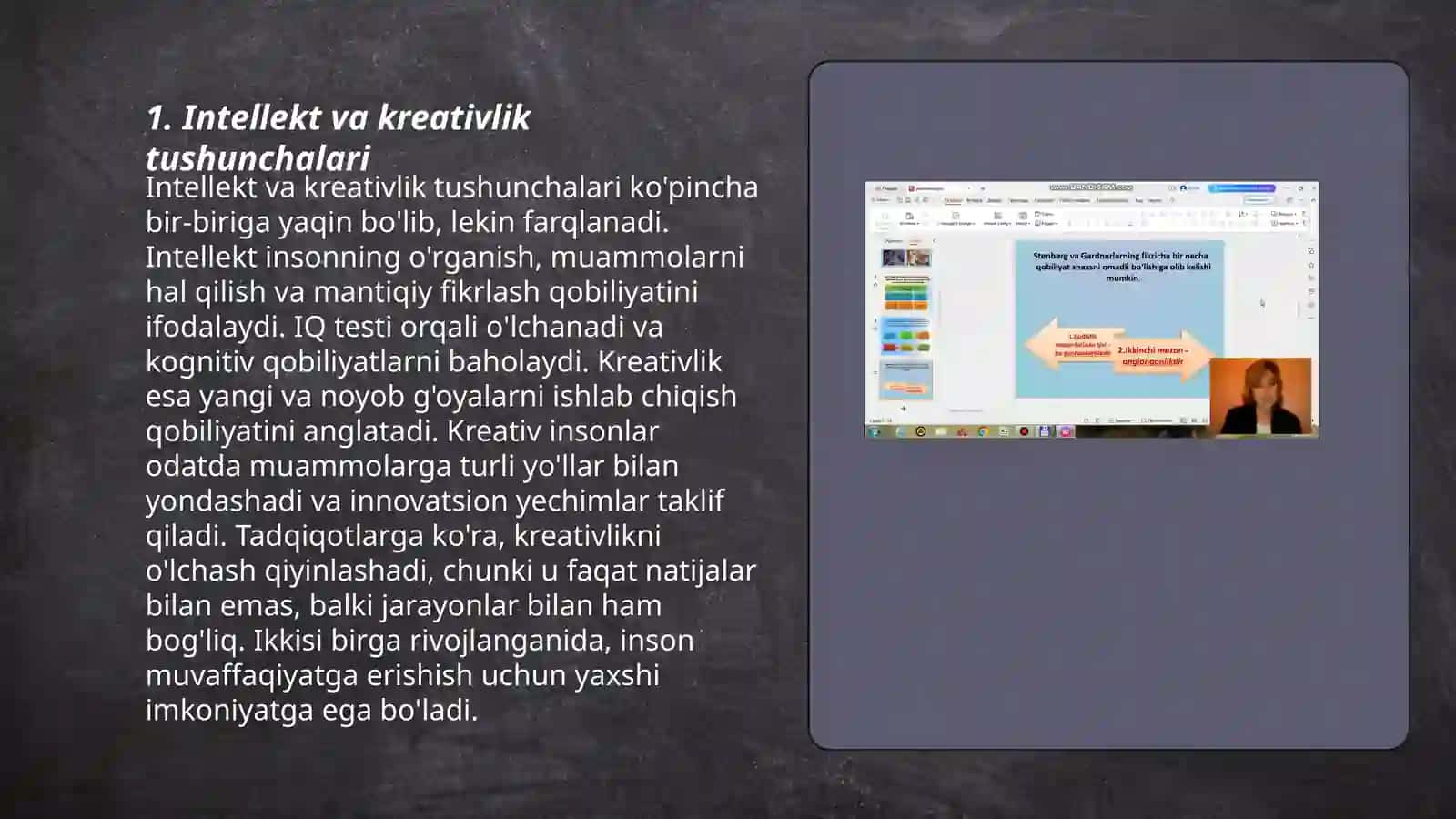Intellekt va kreativlik xususiyatlari 3