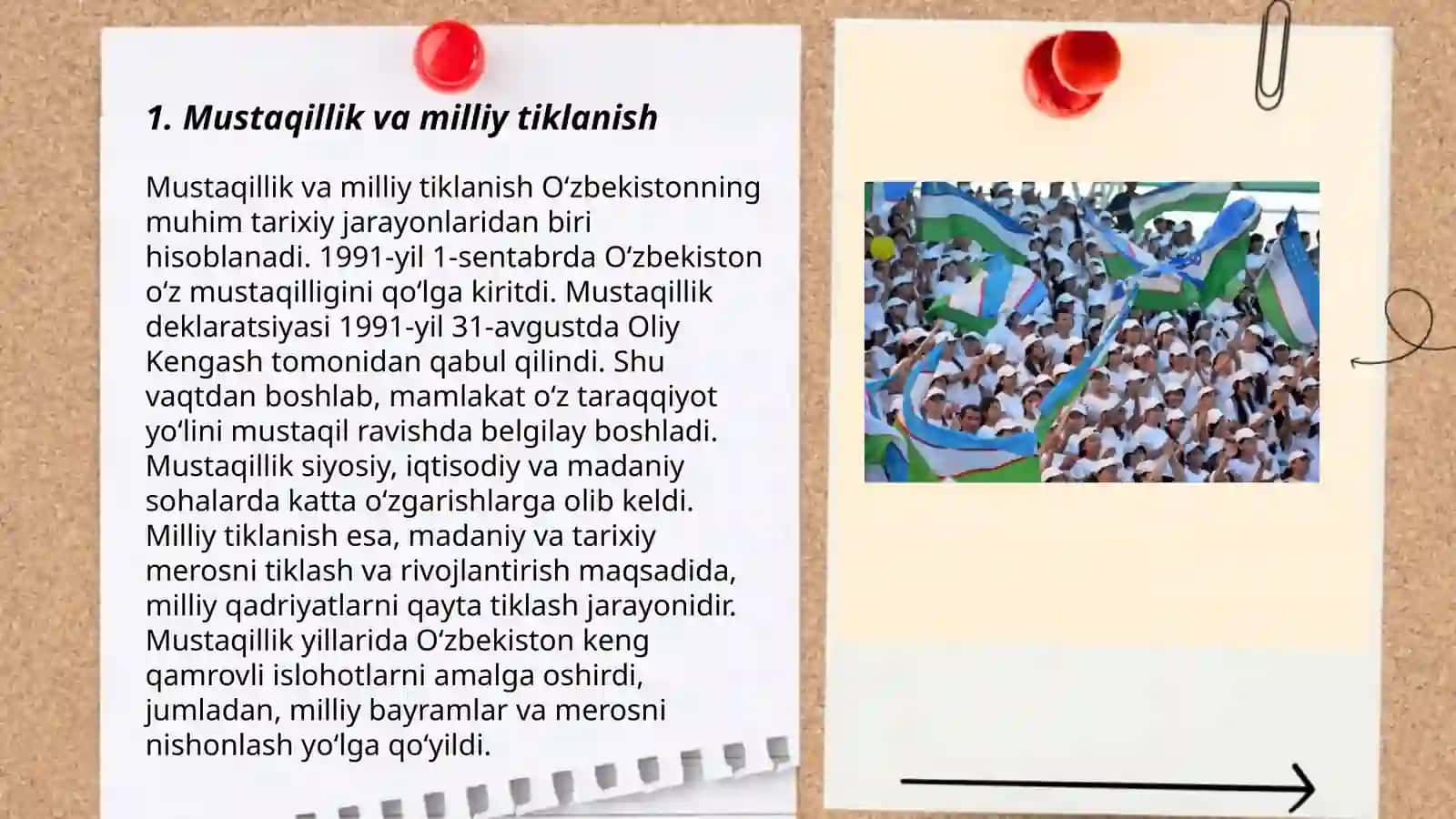 Mustaqillik yillarida Òzbekistonda ma'naviy va madaniy taraqqiyot 3