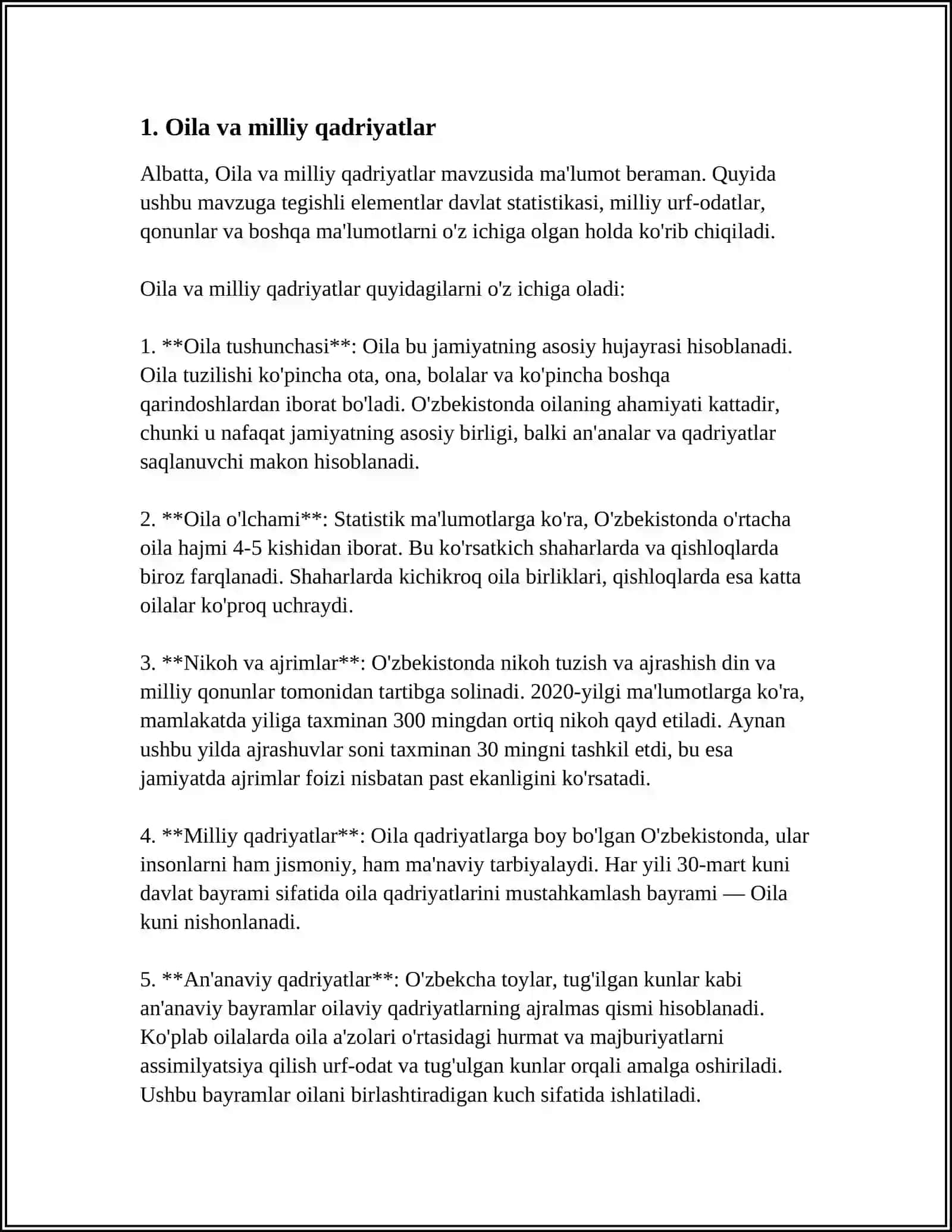 Oila va Milliy Qadriyatlar 3