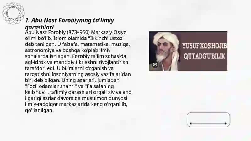 Abu Nasr Forobiy, Yusuf Xos Hojib va Abu Ali Ibn Sinoning ta'limiy-axloqiy qarashlari 3