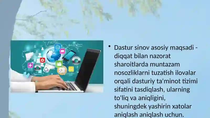 Test dasturi (SW) hal qilinishi kerak kodi 3