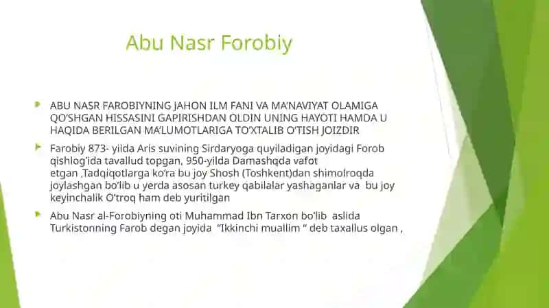 Abu Nasr Farobiyning Hayoti 3