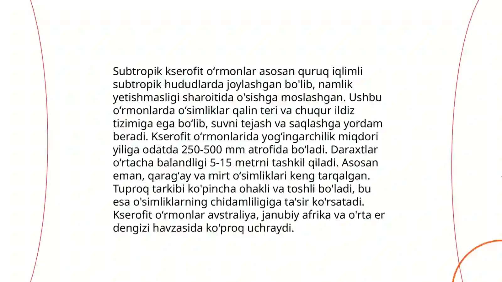 Subtropik kserofit - oʻrmon oblasti tuprqolari 3