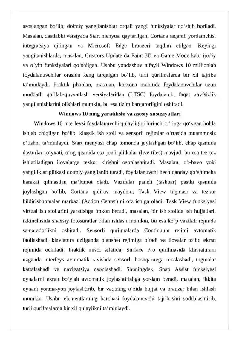 Windows 10 va Windows 11 operatsion tizimlarining farqlarini tahlil qilish 3