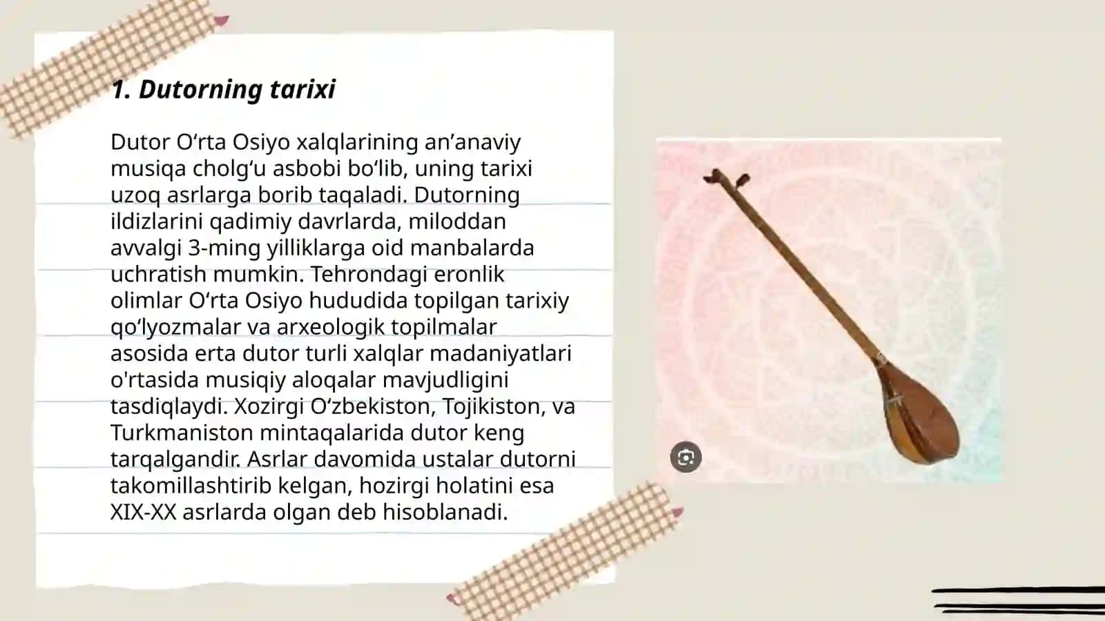Dutor cholg'u asbobi 3