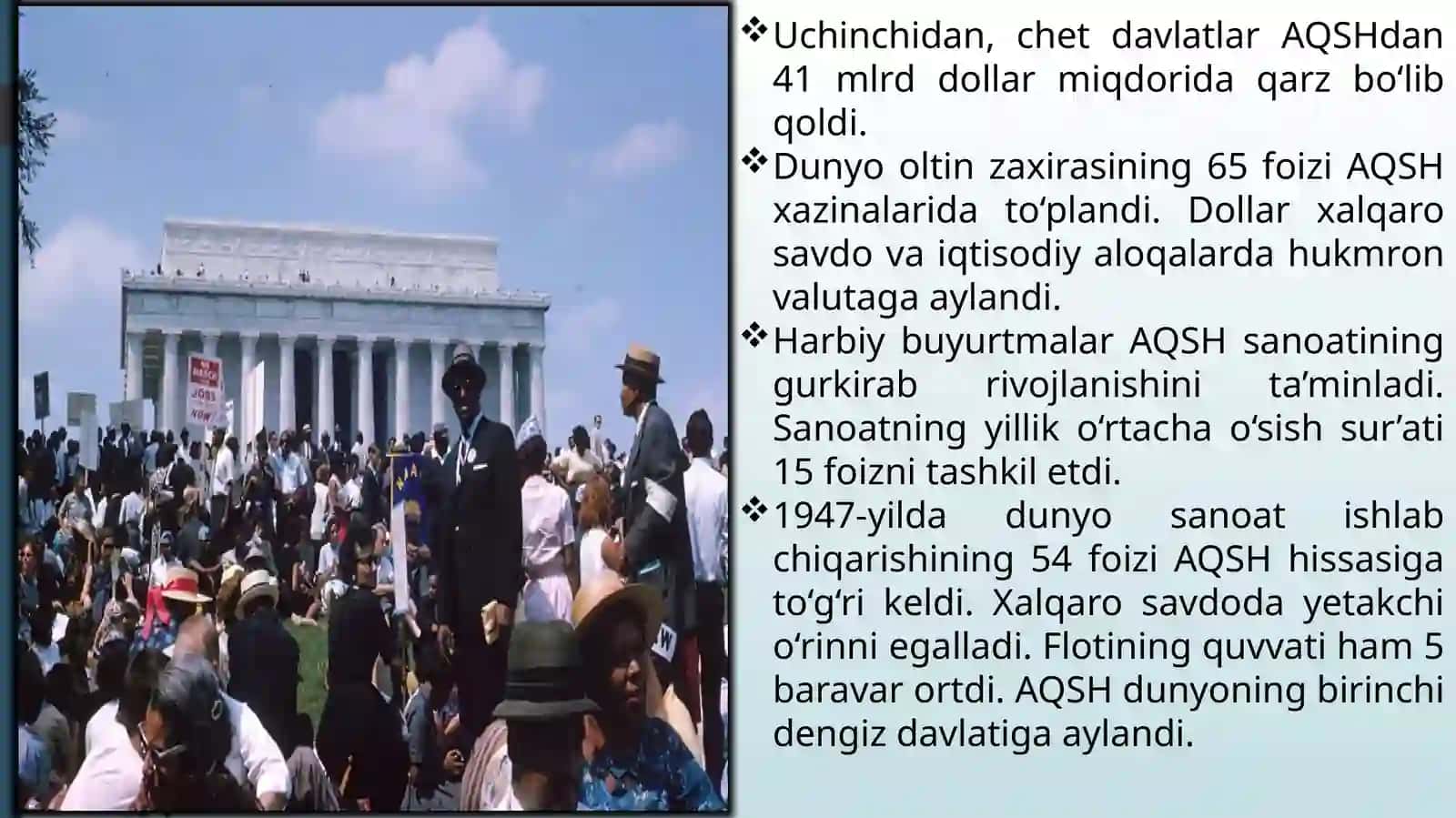 XX asr ikkinchi yarmi-XXI asr boshlarida AQSH 3