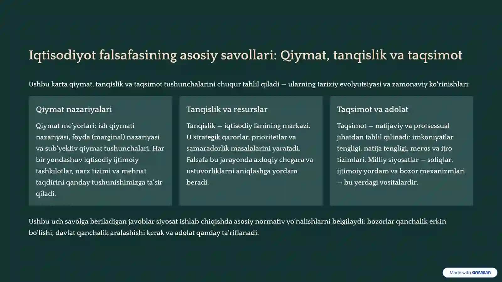 Iqtisodiyot falsafasi: Nazariy asoslar va amaliy ahamiyat 3