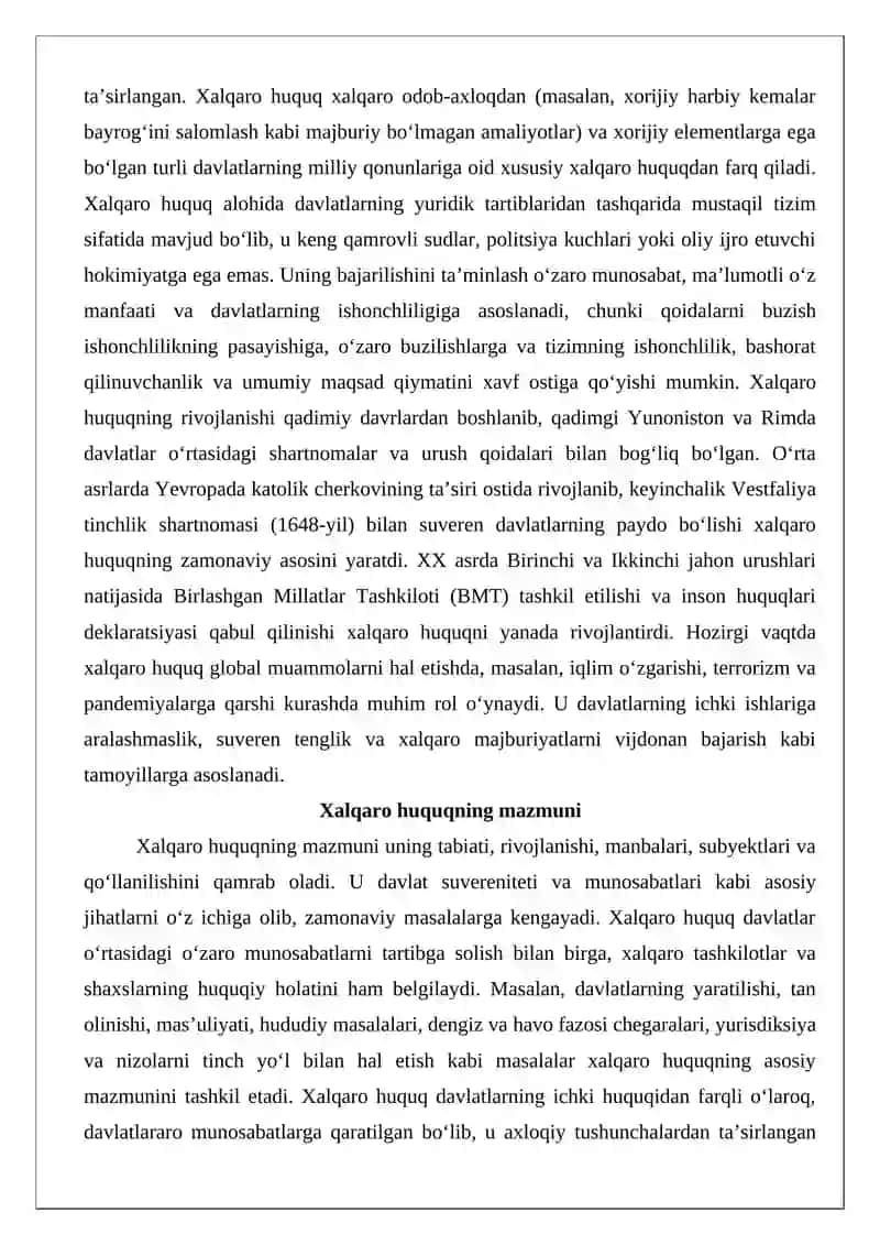 Xalqaro huquq va tashqisiyosatning o’zaro nisbati 3