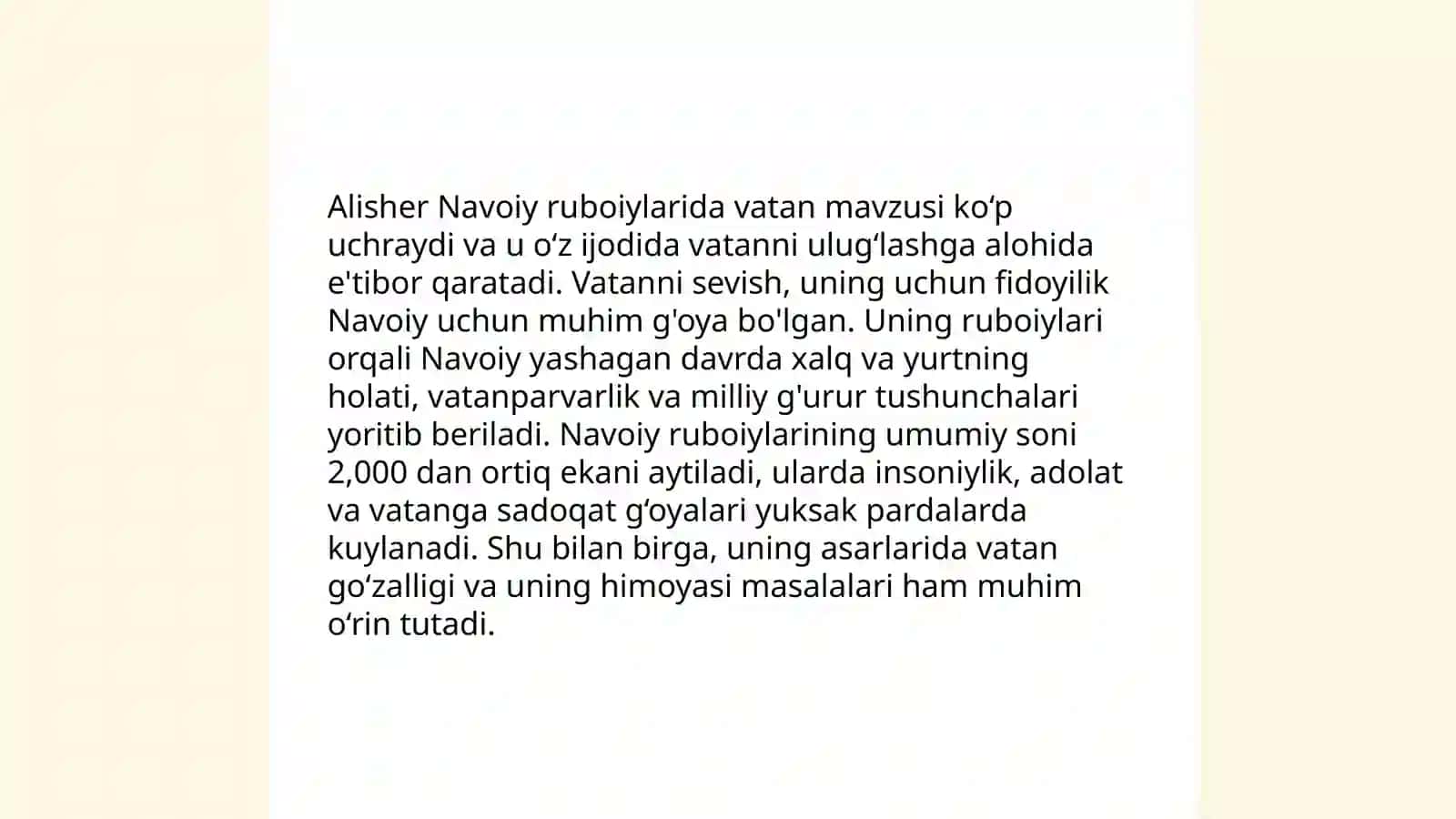 Alisher Navoiy ruboiylarida Vatan vavatanparvarlik ģoyalarining badiiy talqini 3