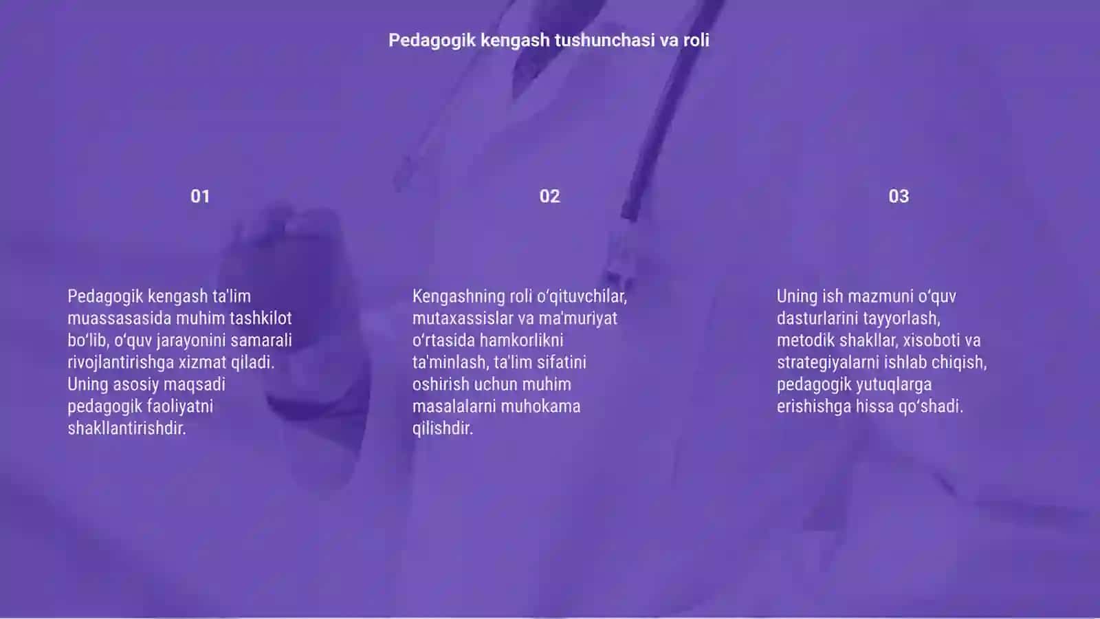 Pedagogik kengash faoliyatini tashkil etish va uning ish mazmuni 3