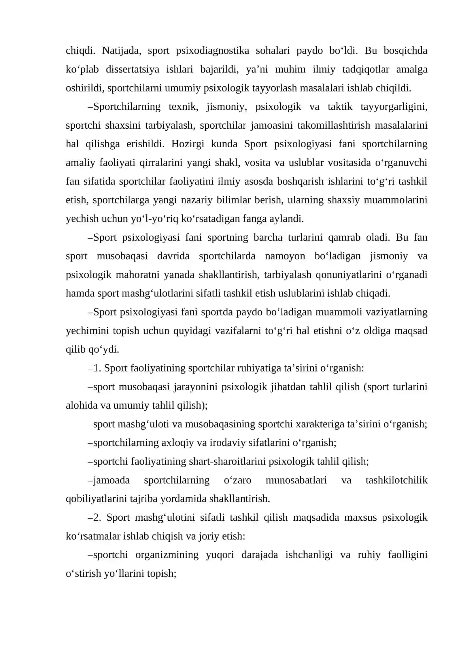 Sport psixologiyasi fanining predmeti, maqsad va vazifalari 3