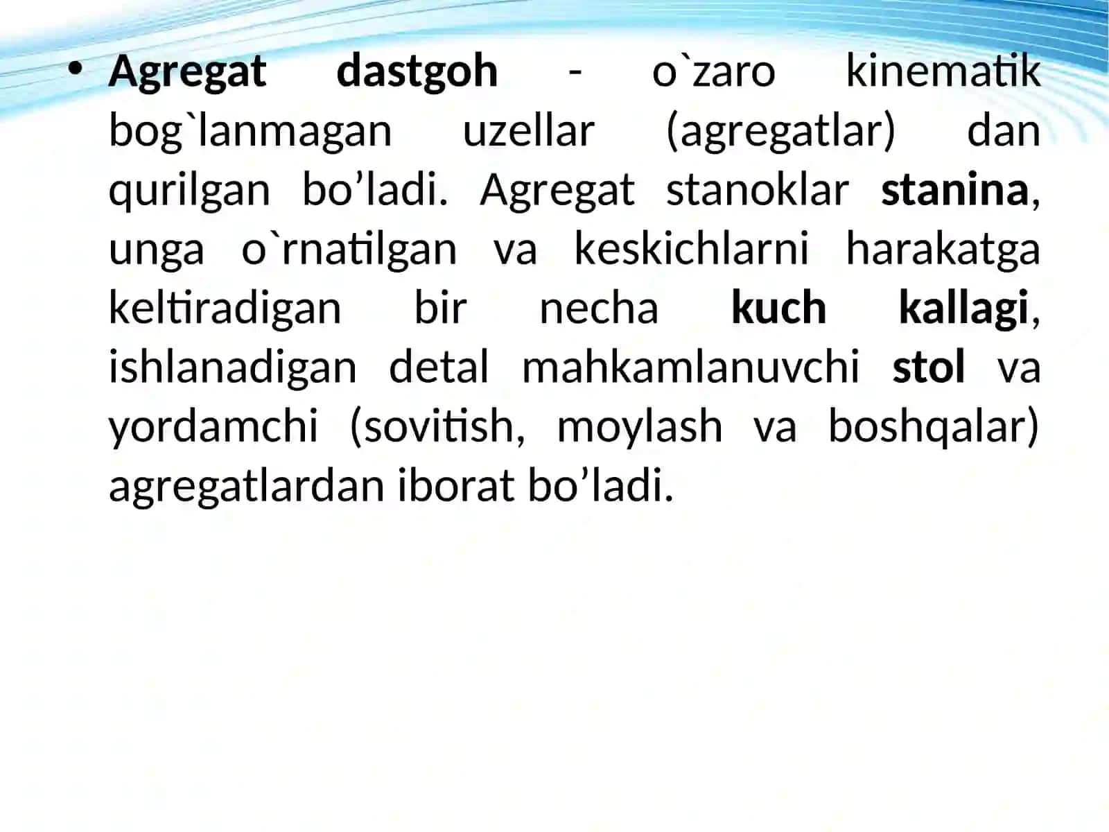 AGRЕGAT STANOKLARI 3