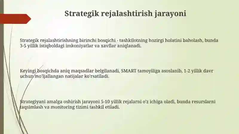 Strategik biznes reja menejmenti 3