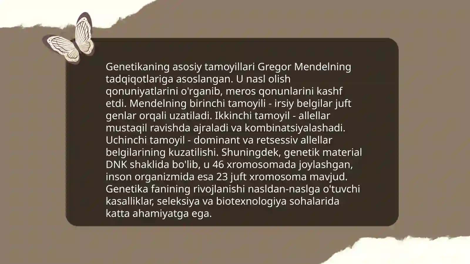 Genetika fani seleksiyasining nazariy asosi ekanligi 3