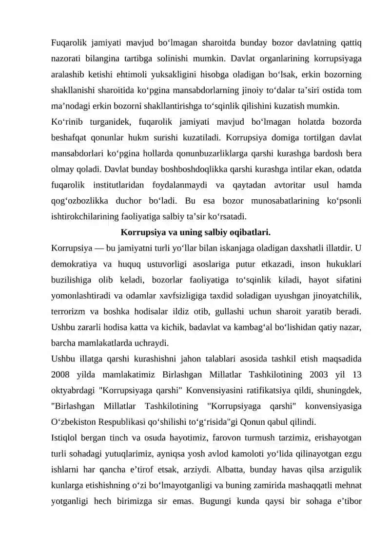 Korrupsiyaga oid amalga oshirilayotgan islohotlar mohiyati 3