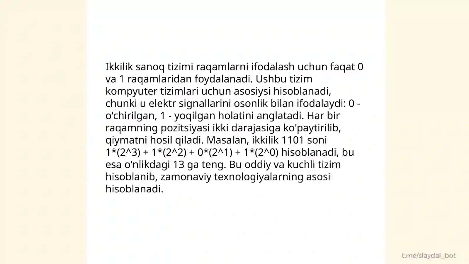 Sanoq sistemalari 3