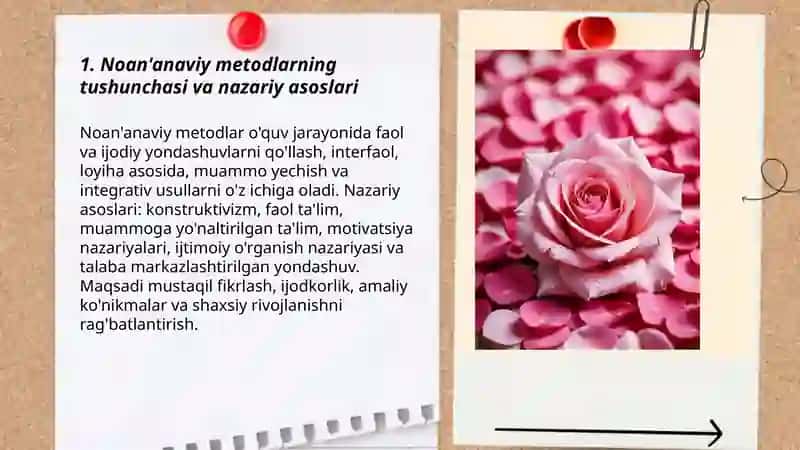 Öqitishning noan'anaviy metodlari va ularning öziga xos hususiyatlari 3