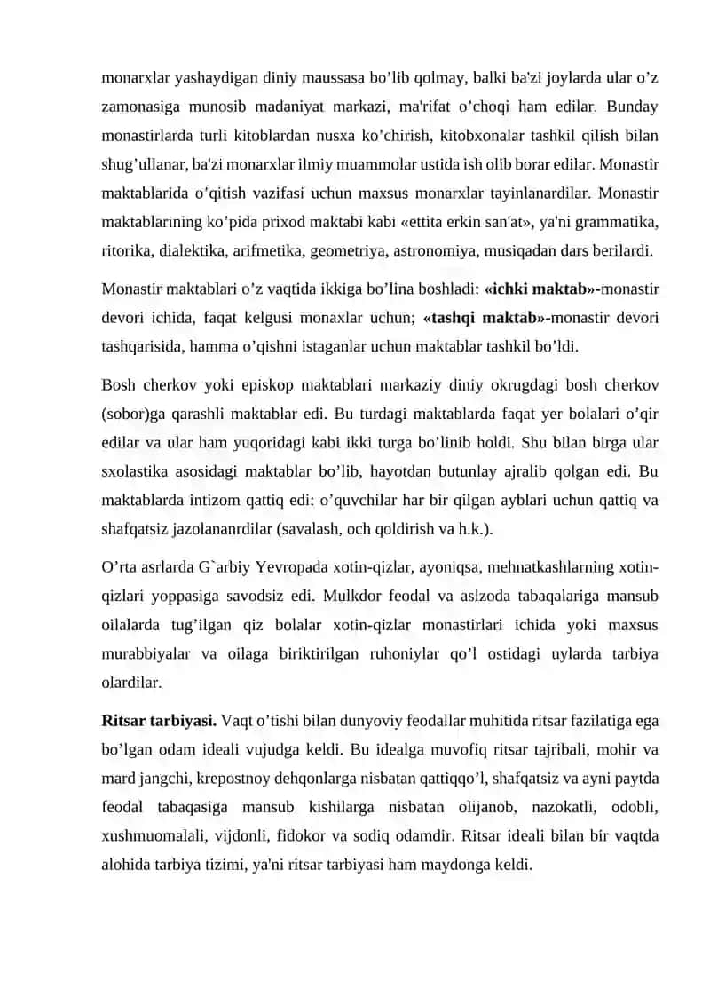 Feodalizm davrida o’qituvchilarning pedagogic qobiliyati 3