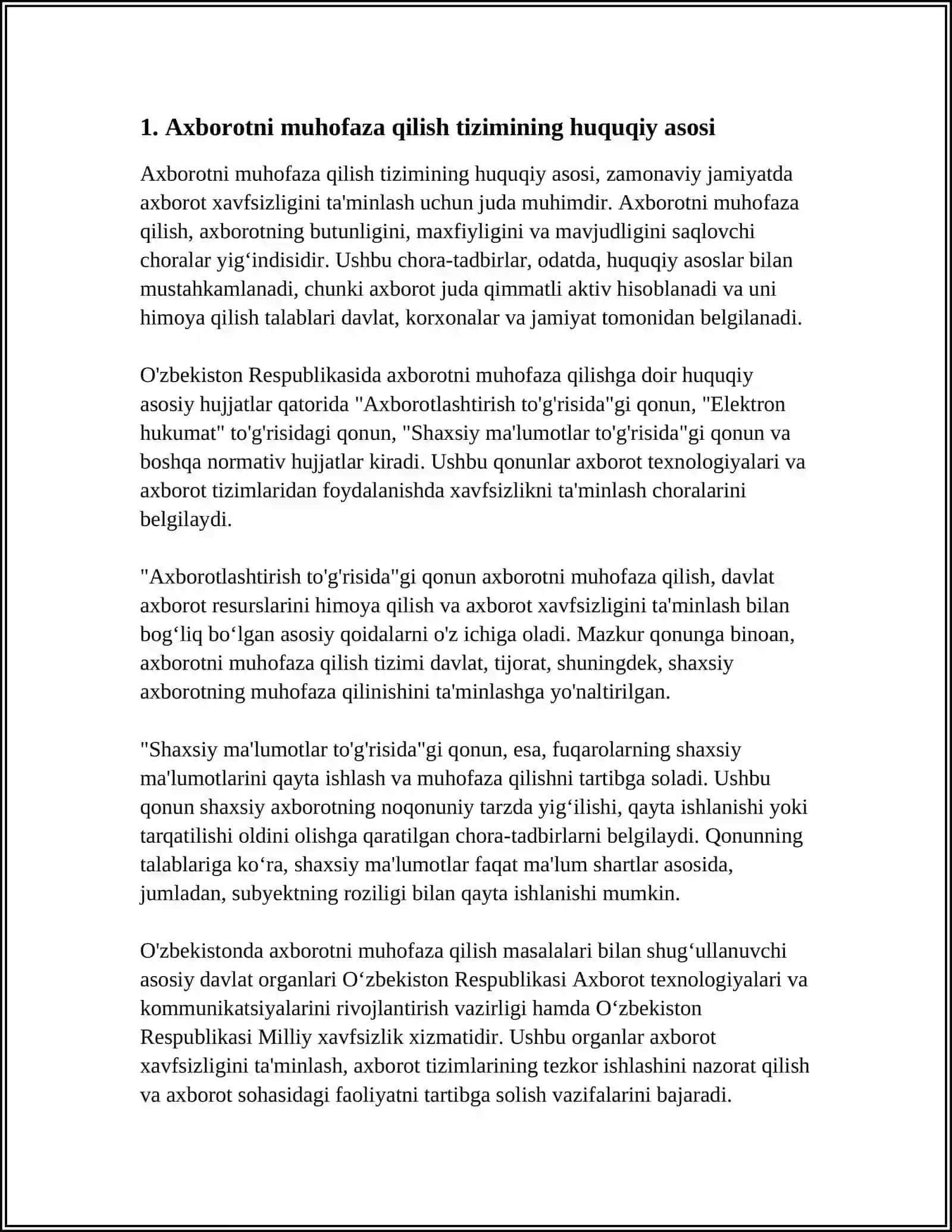AXBOROTNI MUXOFAZA QILISH 3