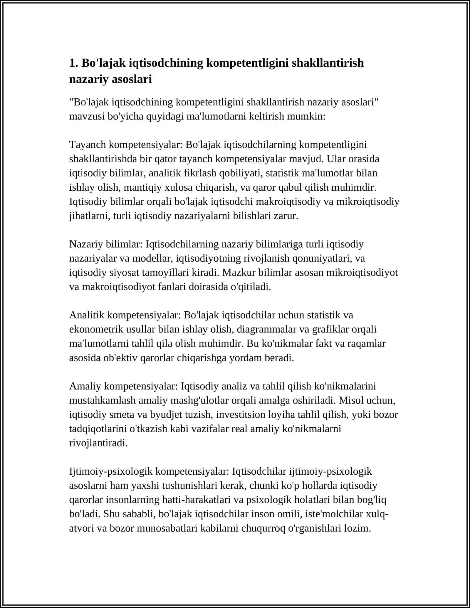 BO'LAJAK IQTISODCHINING KONFITENTLIGI SHAKLLANTIRISH XUSUSIYATI 3