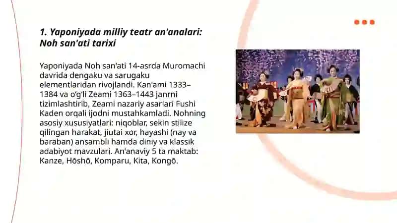 Yaponiyada Milliy va ma'naviy meros hisoblanmish teatr sohasi 3