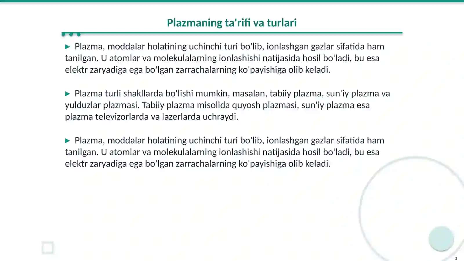 Plazma va uning xossalari 3
