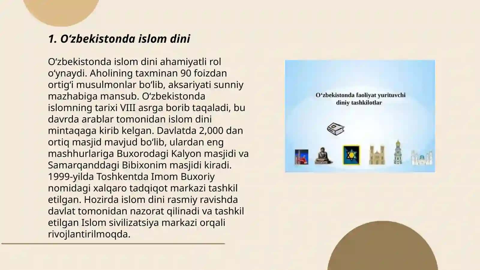 O‘zbekistonda faoliyat yurituvchi diniy konfessiyalar 3
