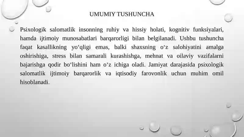 Psixologik Salomatlik mezonlari 3