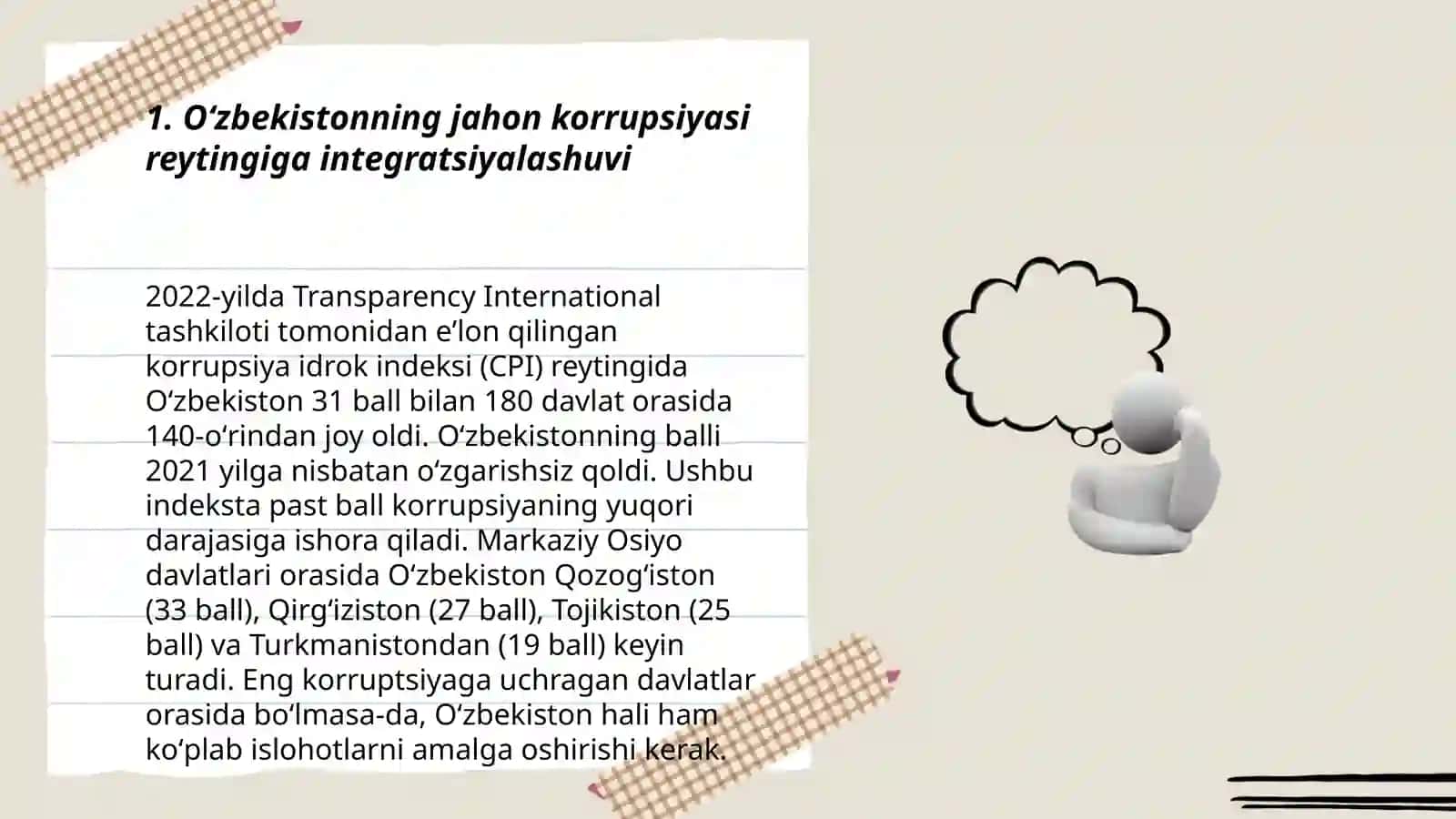 Siyosiy - Huquqiy Sohadagi Ustuvor Halqaro Reytinglar va Ularga O'zbekistonning Integratsiyalashuvi 3