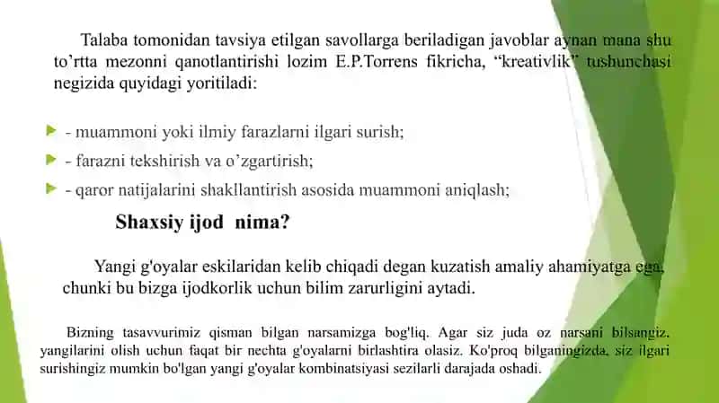 Shaxsiy ijod va ijodiy fikrlash vositalar 3
