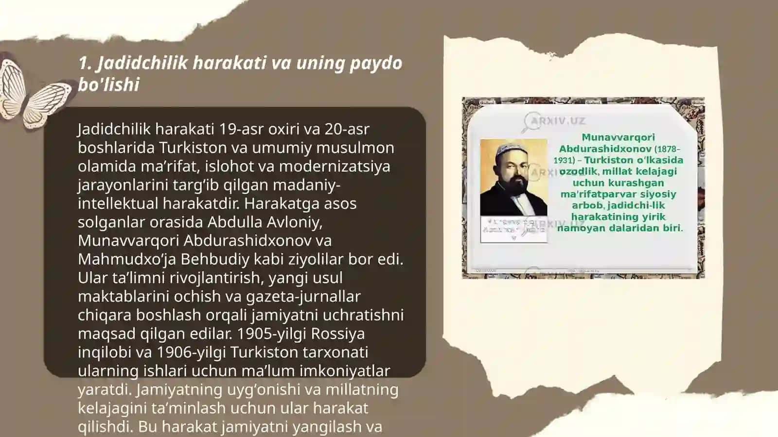 Jadidchilik harakati namoyondalari va ularning faoliyati 3