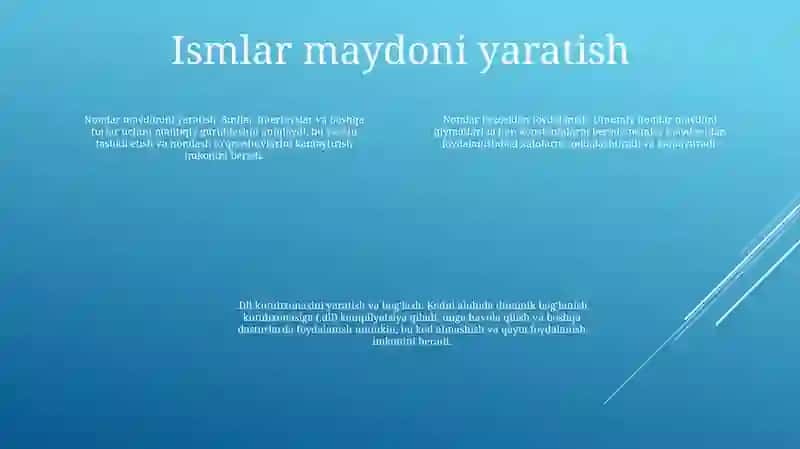 Nomlar Fazosidan Foydalanish 3