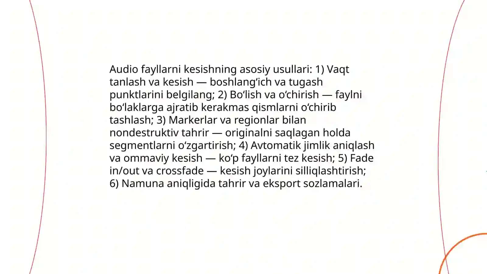 Audio kesish va videoni ulash 3