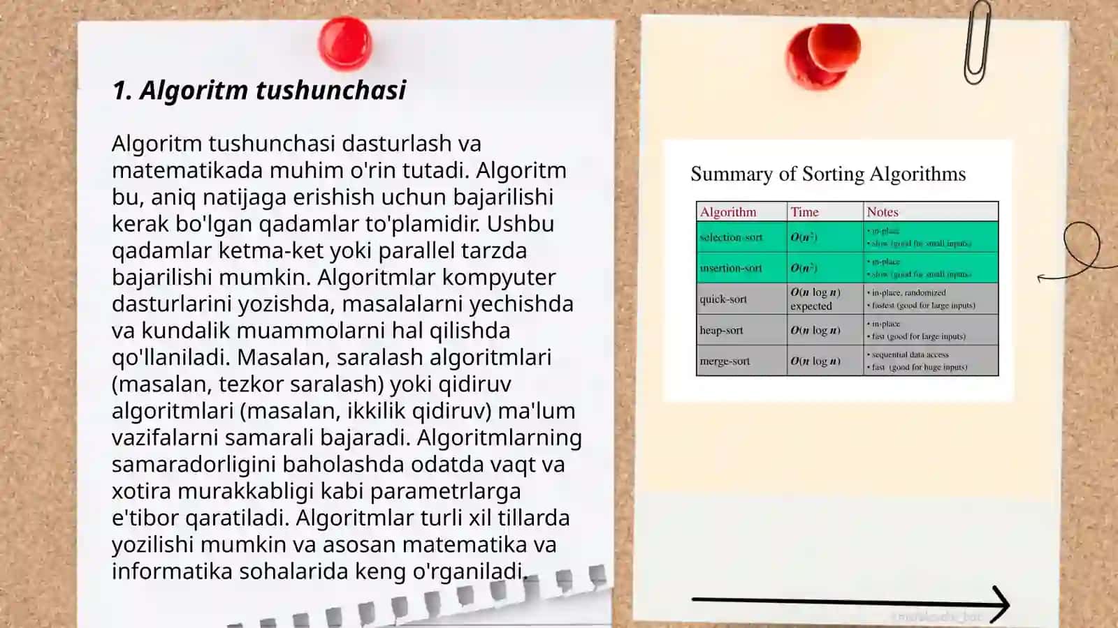 Algoritmni Tasvirlash Usullari 3