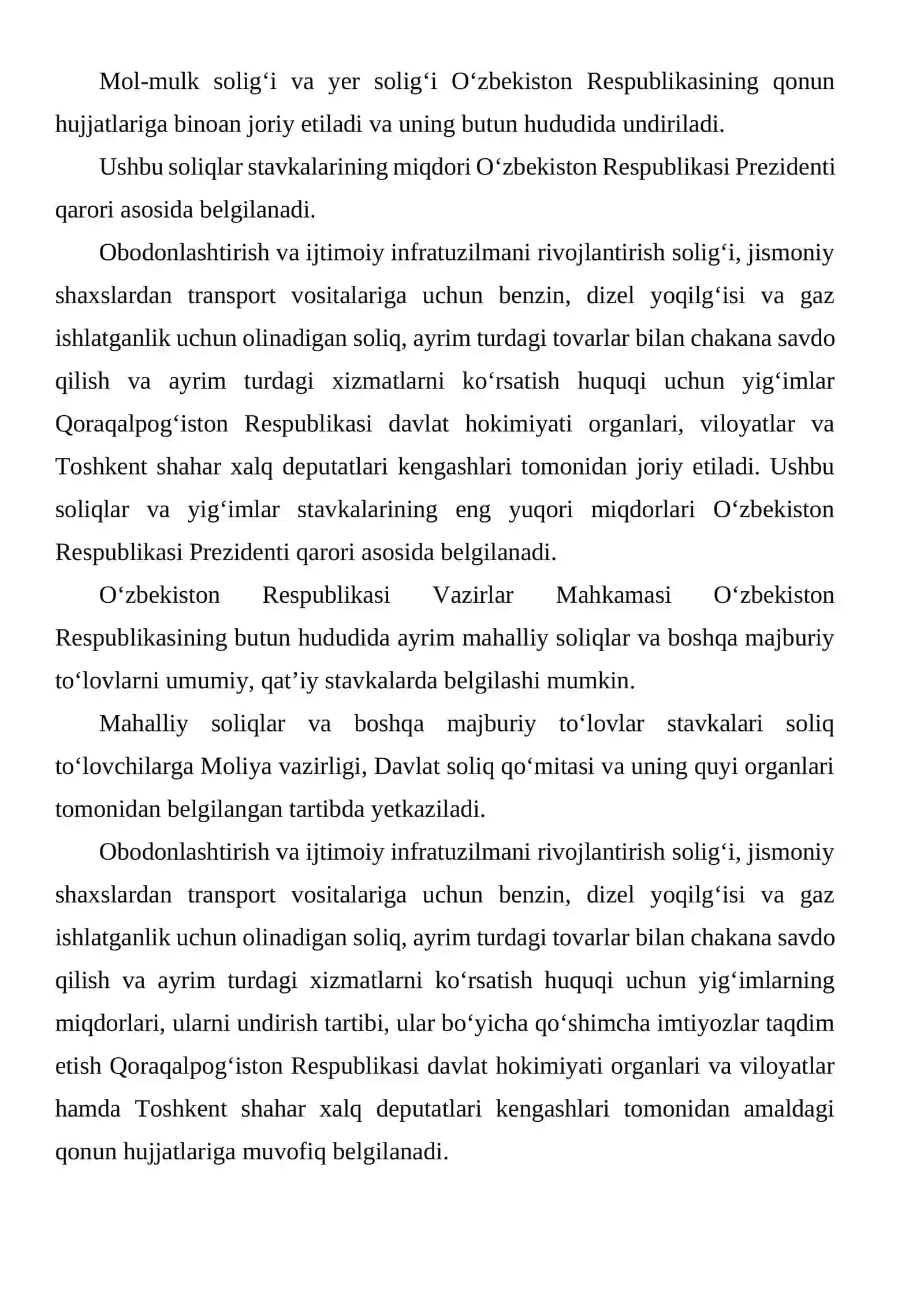 Soliqlar va soliqlarga tenglashtirilgan to‘lovlarga umumiy tavsifnoma 3